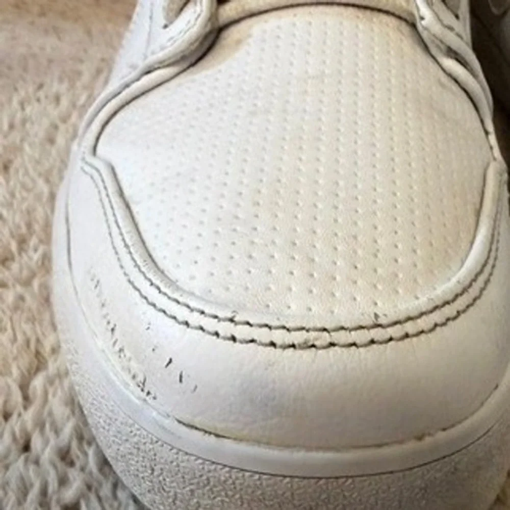 Jordan AJ1 Low Mens White Light Bone Leather Shoes Sneakers 553558-104 Size 10.5